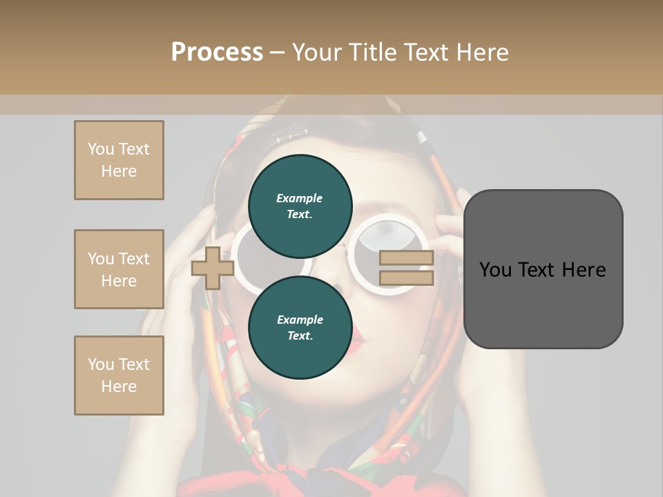 Girl In Round Glasses PowerPoint Template