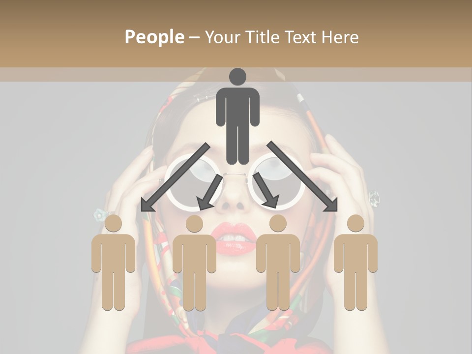 Girl In Round Glasses PowerPoint Template