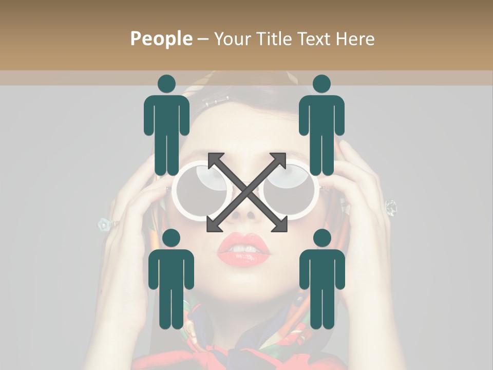 Girl In Round Glasses PowerPoint Template