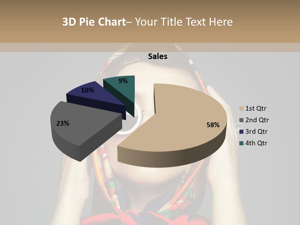 Girl In Round Glasses PowerPoint Template