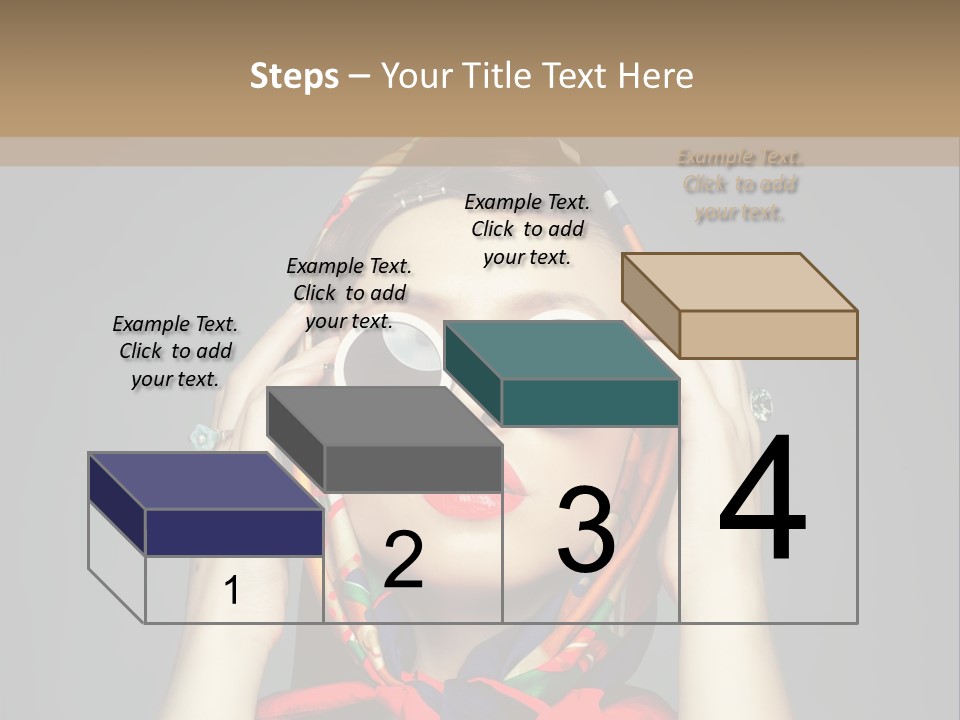 Girl In Round Glasses PowerPoint Template