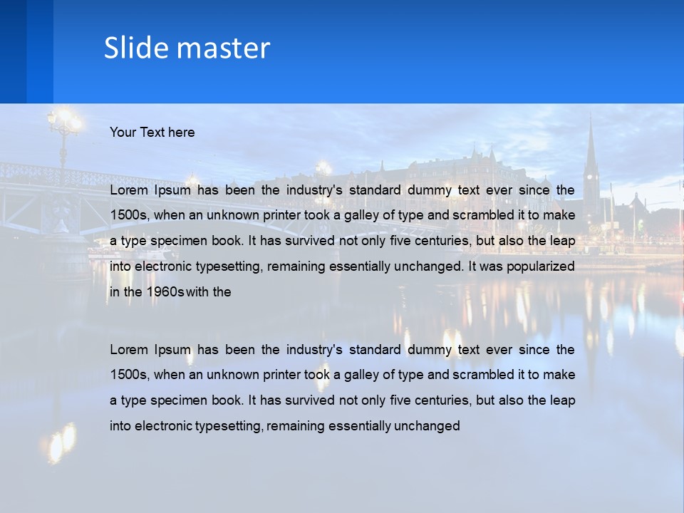 Night Bridge PowerPoint Template