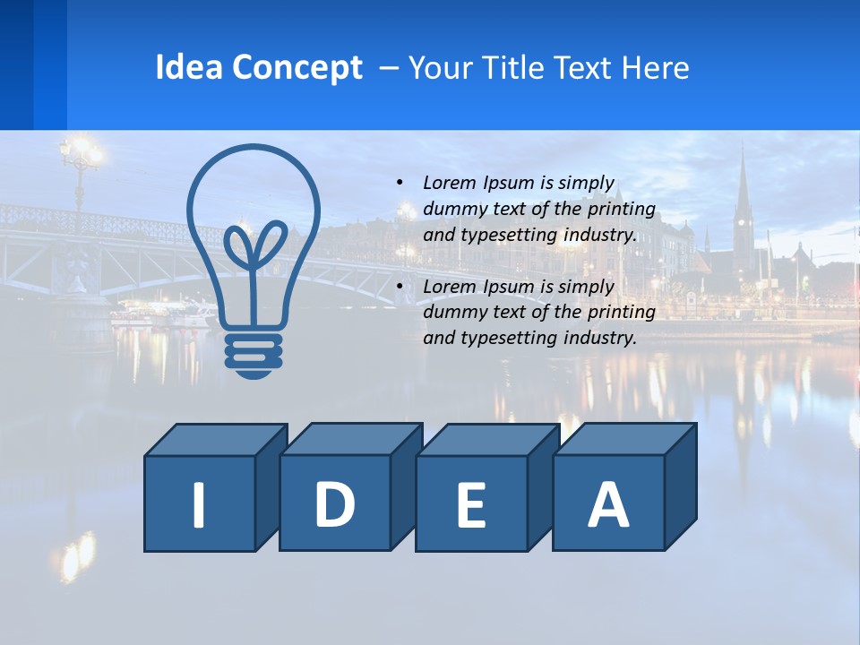 Night Bridge PowerPoint Template