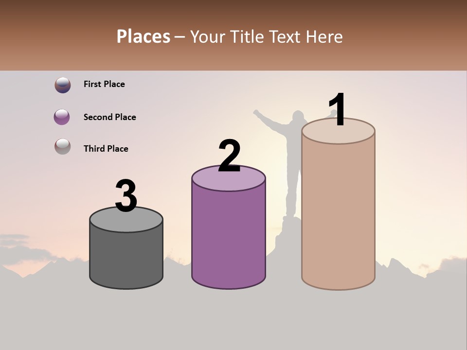 Climb The Mountain And See The Sunset PowerPoint Template