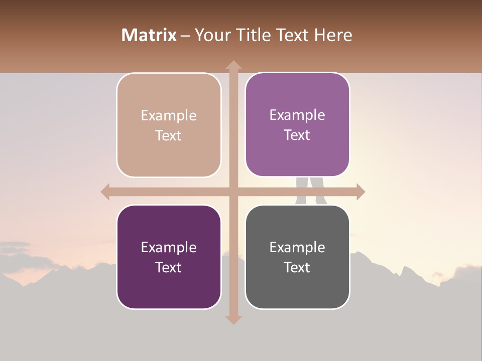 Climb The Mountain And See The Sunset PowerPoint Template