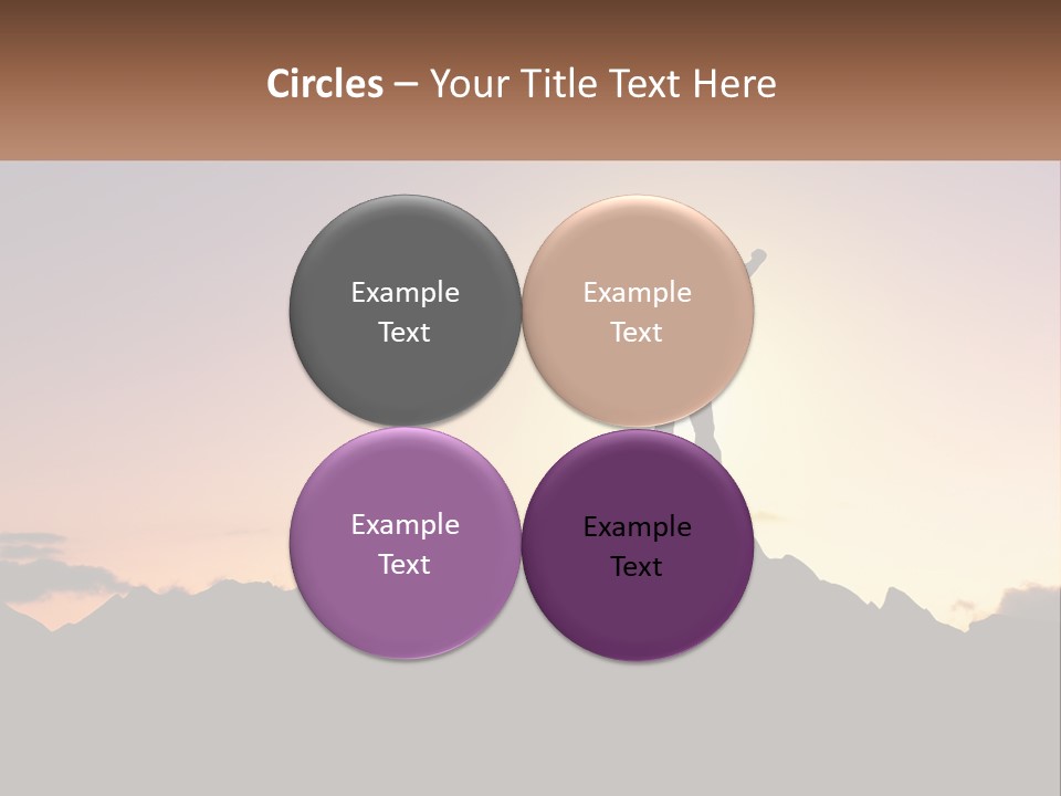 Climb The Mountain And See The Sunset PowerPoint Template