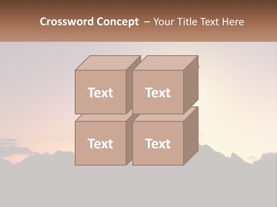 Climb The Mountain And See The Sunset PowerPoint Template