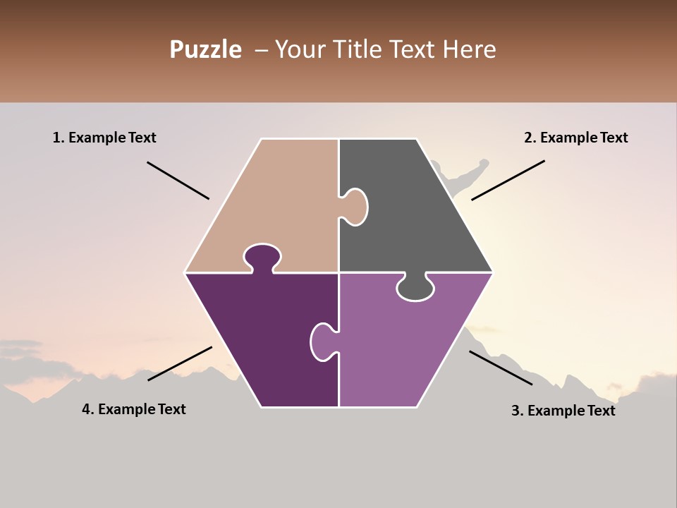 Climb The Mountain And See The Sunset PowerPoint Template