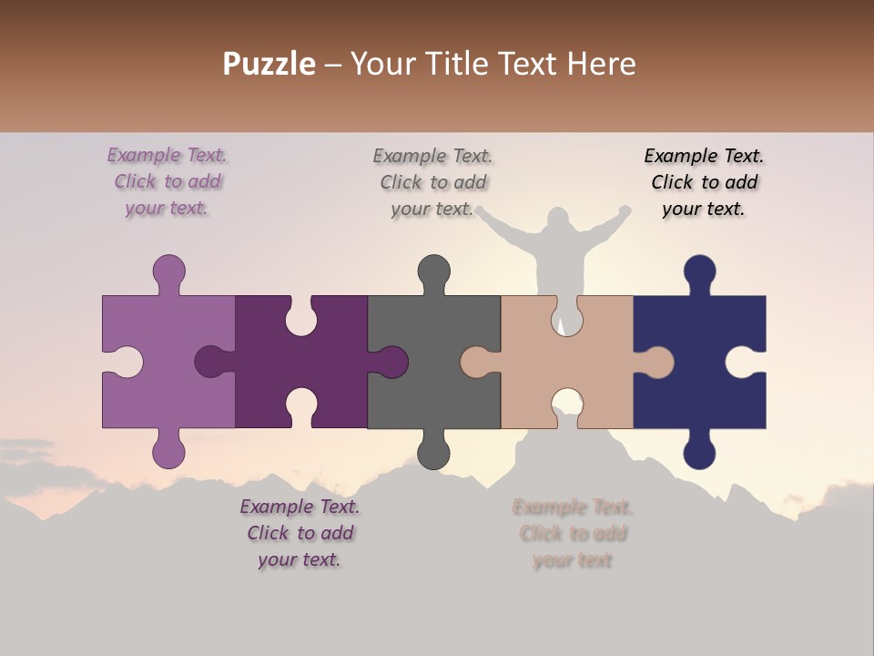 Climb The Mountain And See The Sunset PowerPoint Template