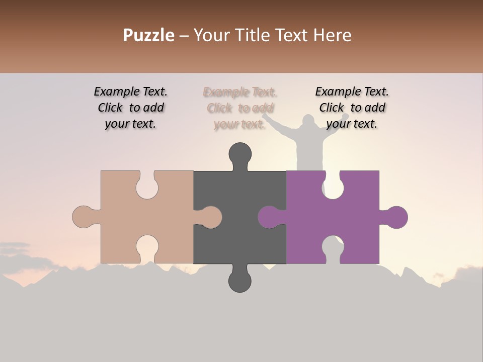 Climb The Mountain And See The Sunset PowerPoint Template