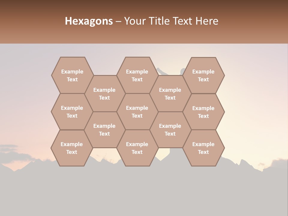 Climb The Mountain And See The Sunset PowerPoint Template
