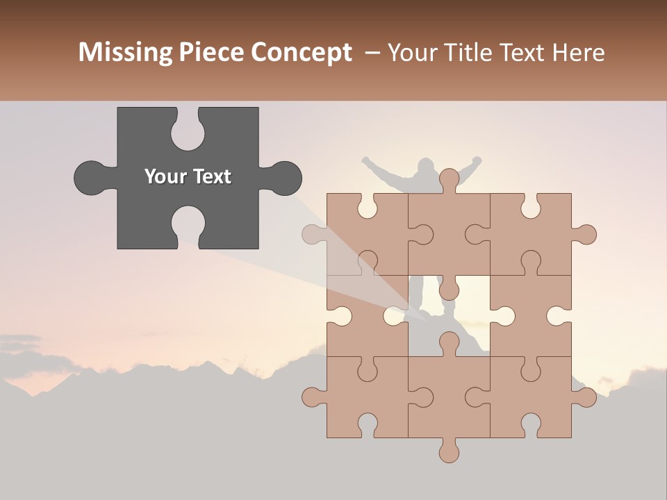 Climb The Mountain And See The Sunset PowerPoint Template