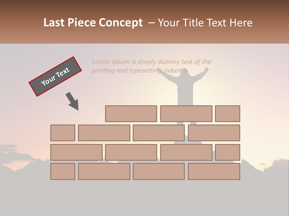 Climb The Mountain And See The Sunset PowerPoint Template