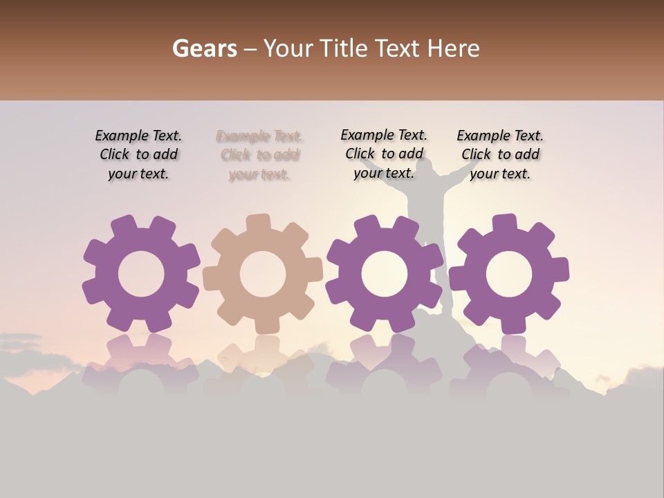 Climb The Mountain And See The Sunset PowerPoint Template