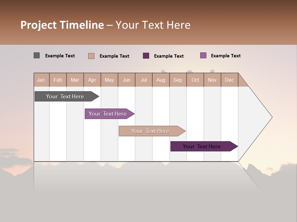 Climb The Mountain And See The Sunset PowerPoint Template