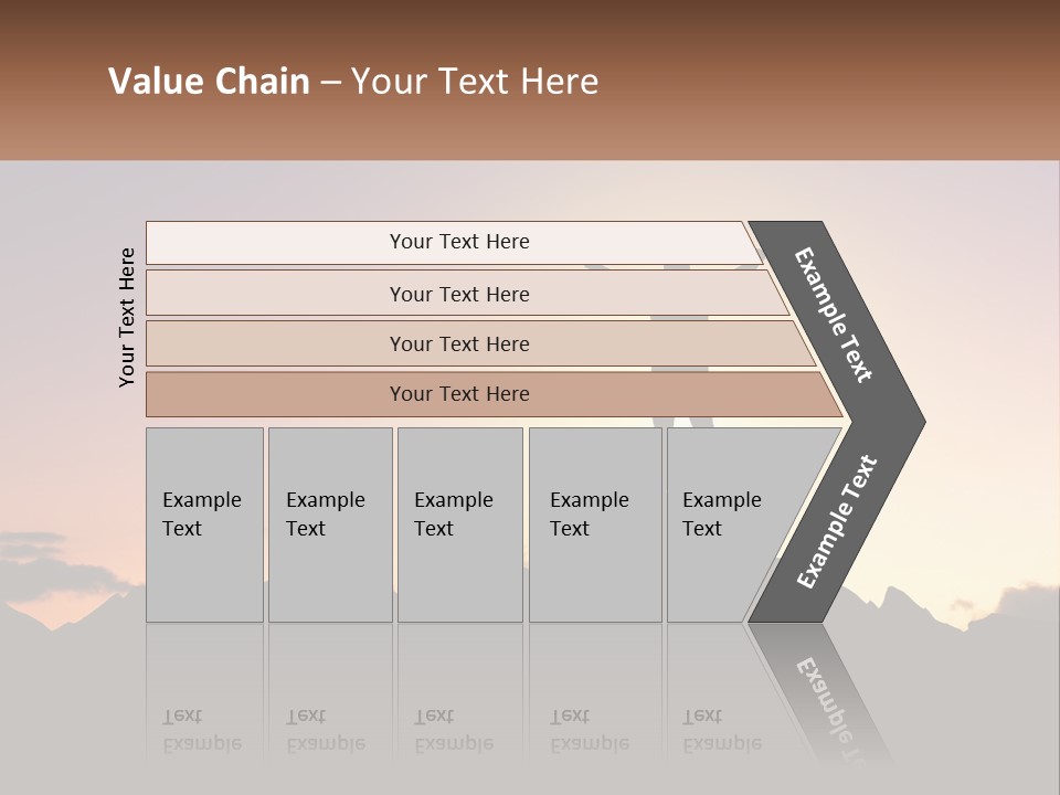 Climb The Mountain And See The Sunset PowerPoint Template