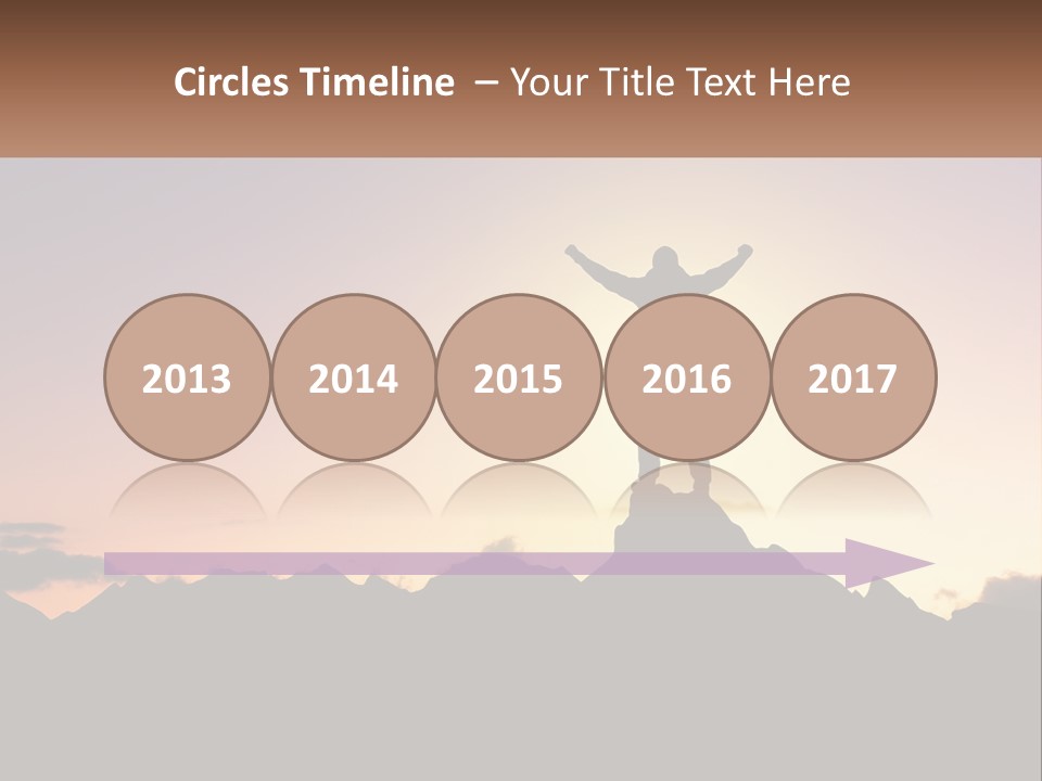 Climb The Mountain And See The Sunset PowerPoint Template