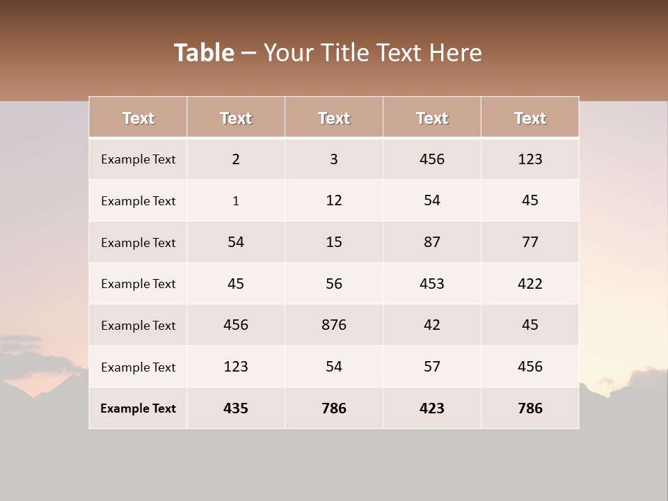 Climb The Mountain And See The Sunset PowerPoint Template