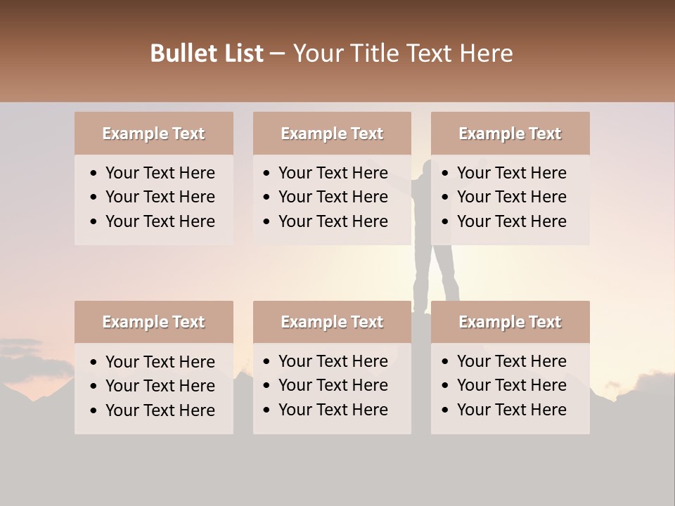 Climb The Mountain And See The Sunset PowerPoint Template