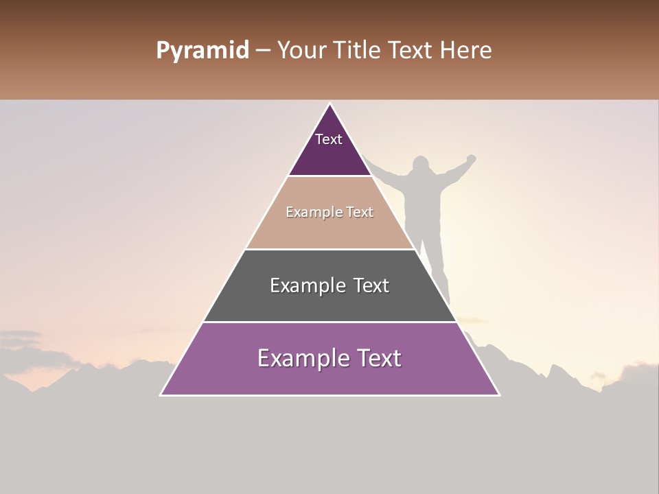 Climb The Mountain And See The Sunset PowerPoint Template