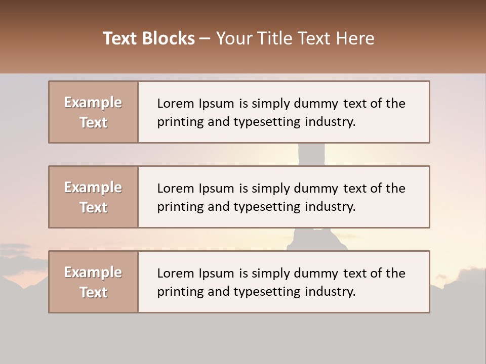 Climb The Mountain And See The Sunset PowerPoint Template