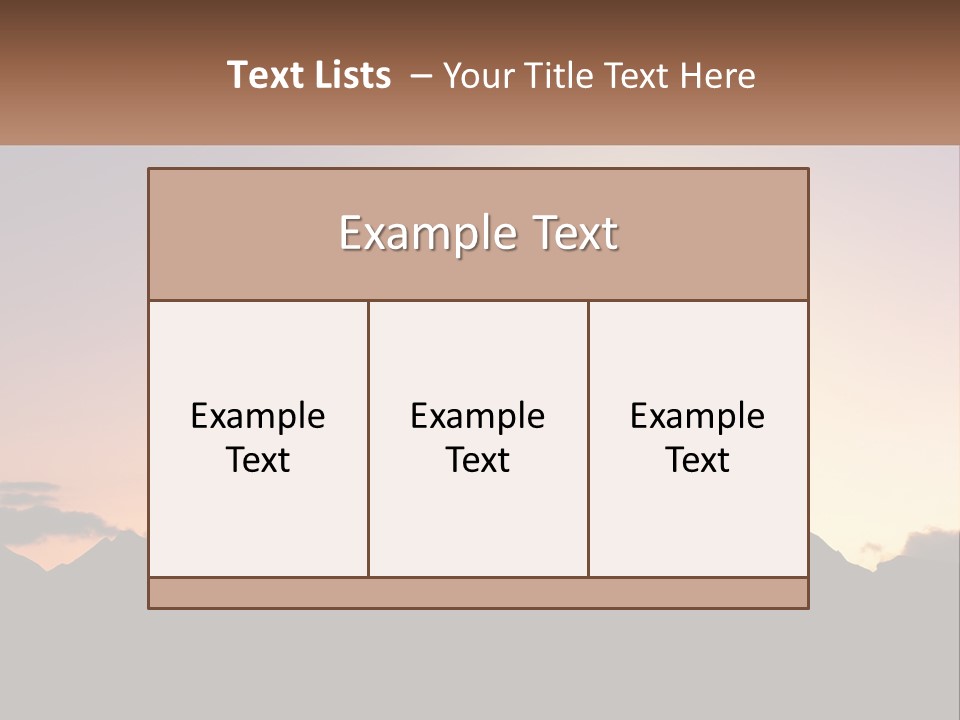 Climb The Mountain And See The Sunset PowerPoint Template