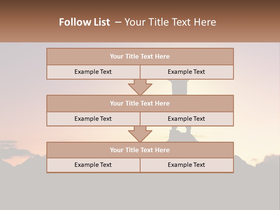 Climb The Mountain And See The Sunset PowerPoint Template