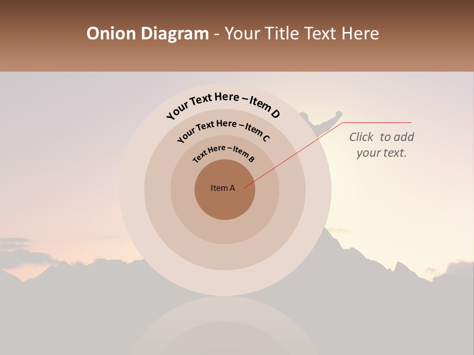 Climb The Mountain And See The Sunset PowerPoint Template