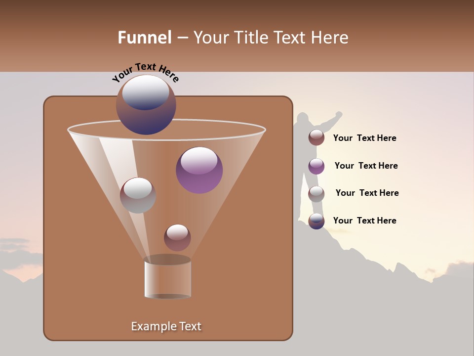 Climb The Mountain And See The Sunset PowerPoint Template