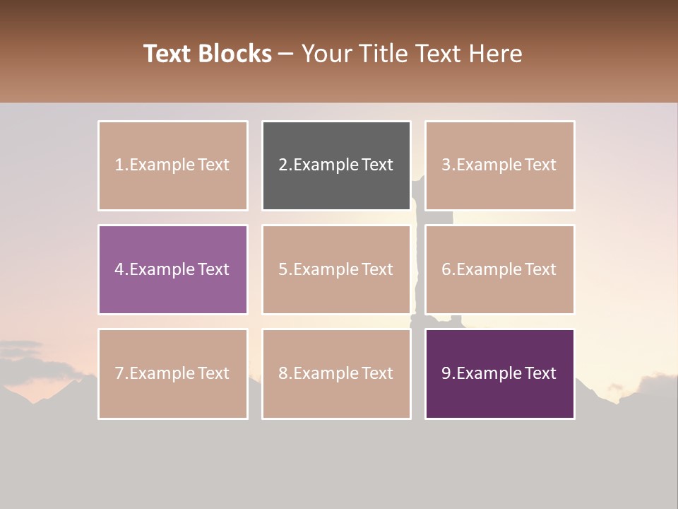 Climb The Mountain And See The Sunset PowerPoint Template