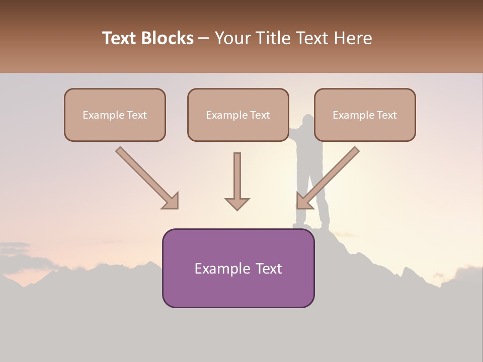 Climb The Mountain And See The Sunset PowerPoint Template