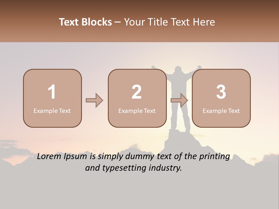 Climb The Mountain And See The Sunset PowerPoint Template