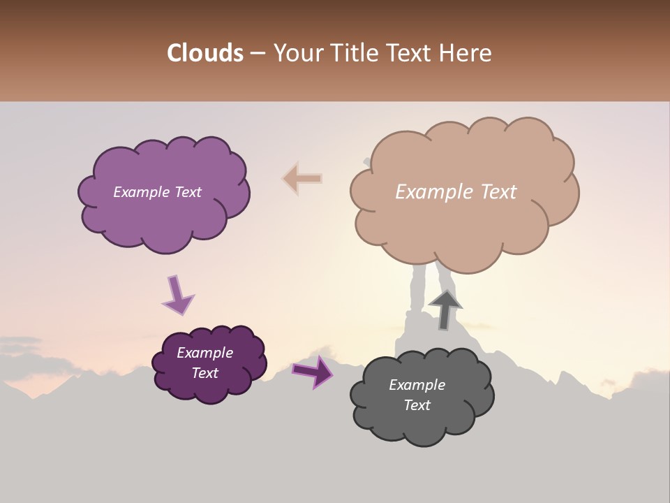 Climb The Mountain And See The Sunset PowerPoint Template
