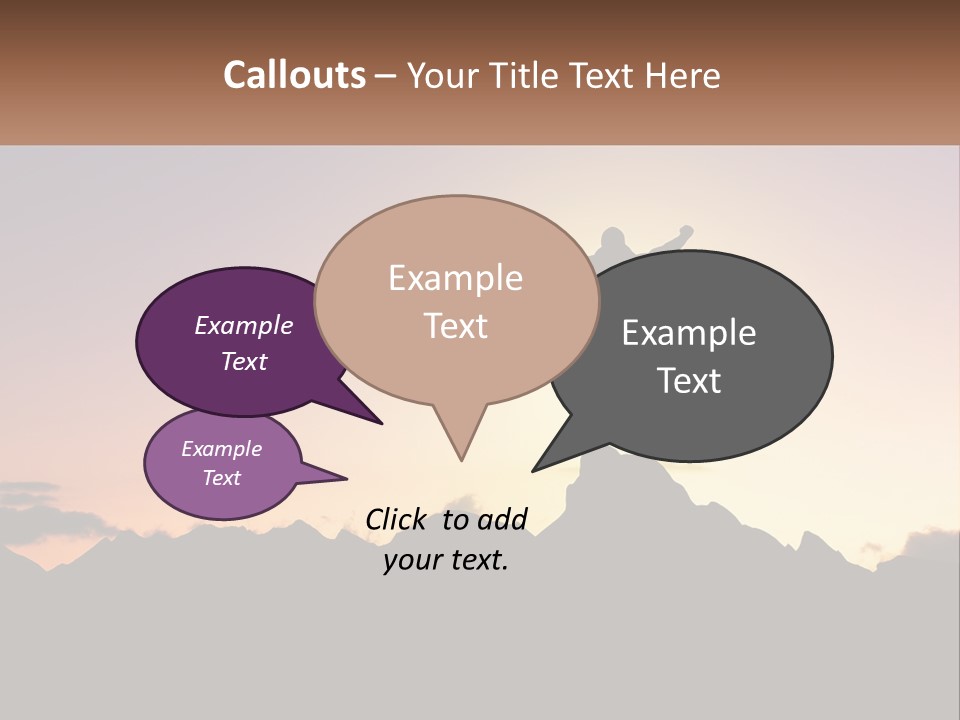 Climb The Mountain And See The Sunset PowerPoint Template