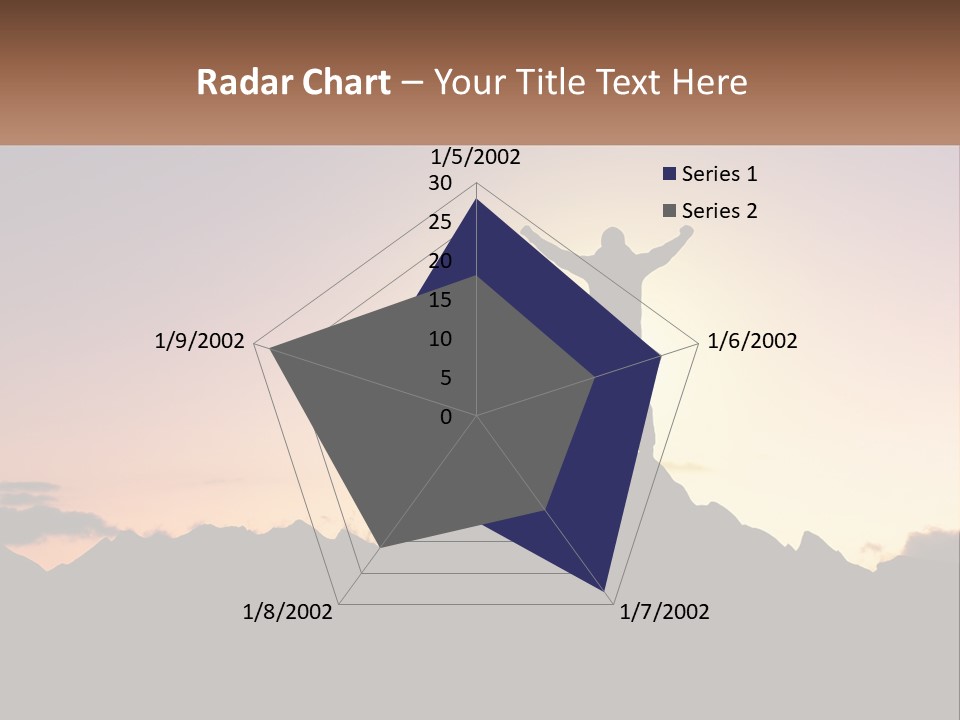 Climb The Mountain And See The Sunset PowerPoint Template