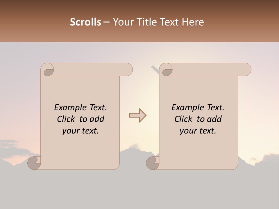Climb The Mountain And See The Sunset PowerPoint Template