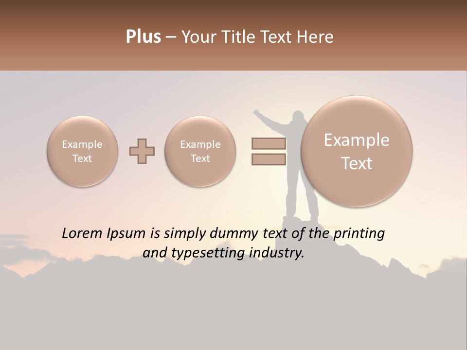 Climb The Mountain And See The Sunset PowerPoint Template