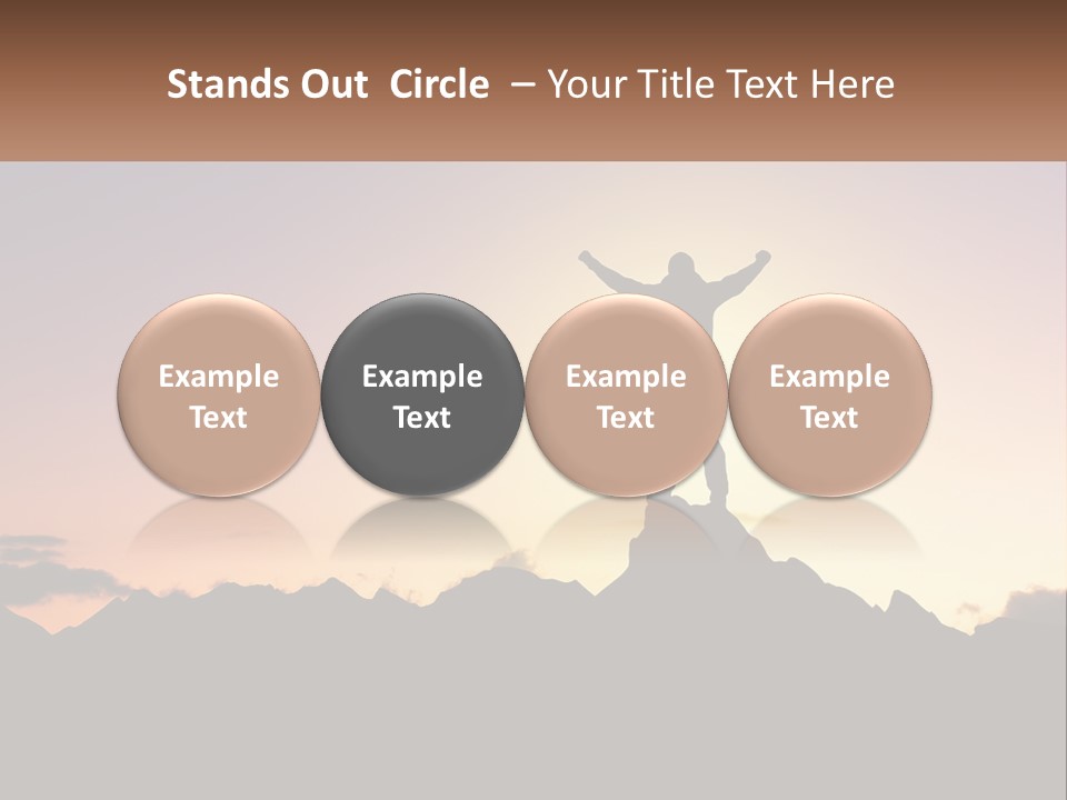 Climb The Mountain And See The Sunset PowerPoint Template