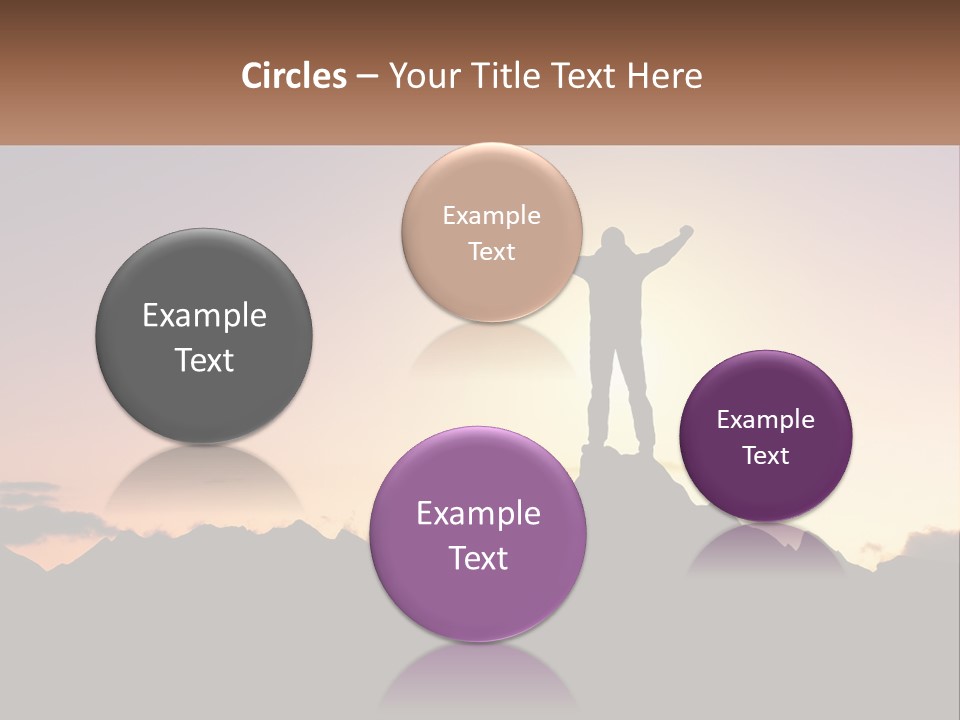 Climb The Mountain And See The Sunset PowerPoint Template