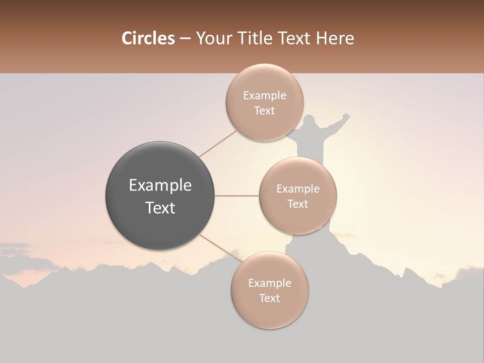Climb The Mountain And See The Sunset PowerPoint Template