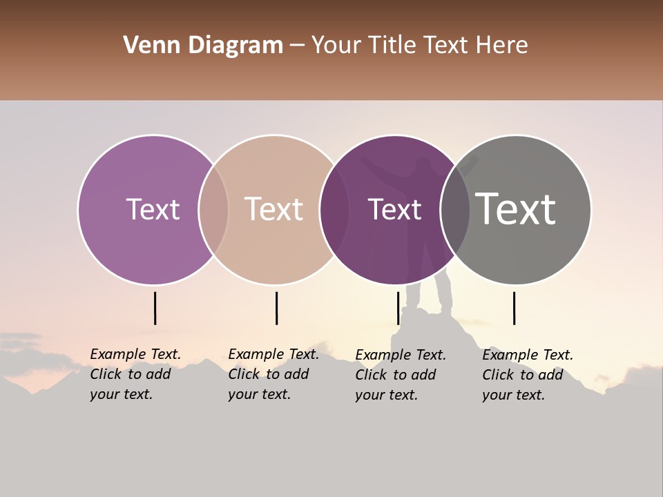 Climb The Mountain And See The Sunset PowerPoint Template