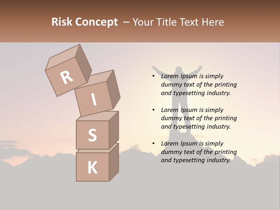 Climb The Mountain And See The Sunset PowerPoint Template