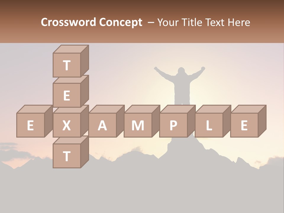 Climb The Mountain And See The Sunset PowerPoint Template