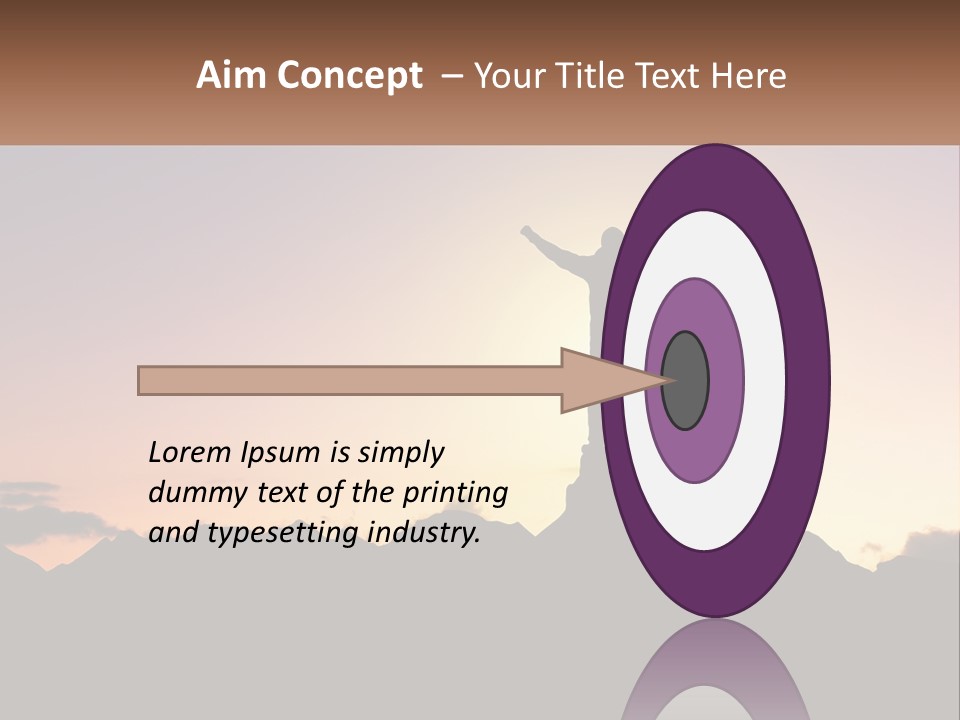 Climb The Mountain And See The Sunset PowerPoint Template