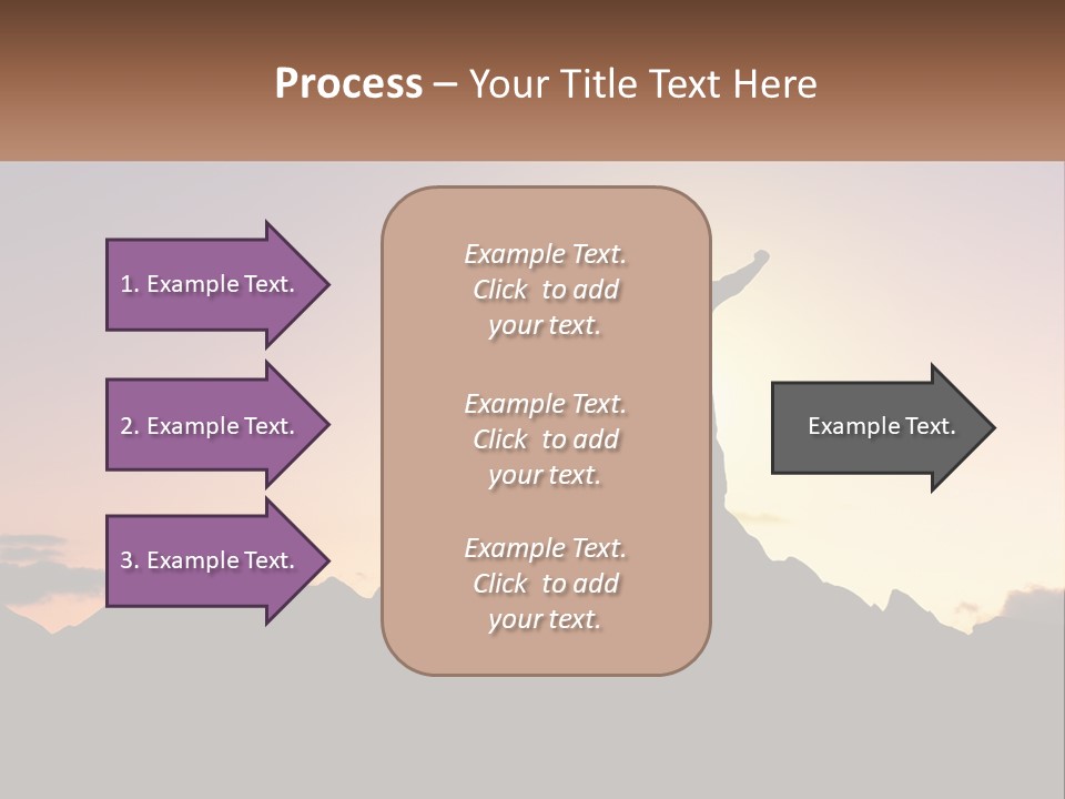 Climb The Mountain And See The Sunset PowerPoint Template