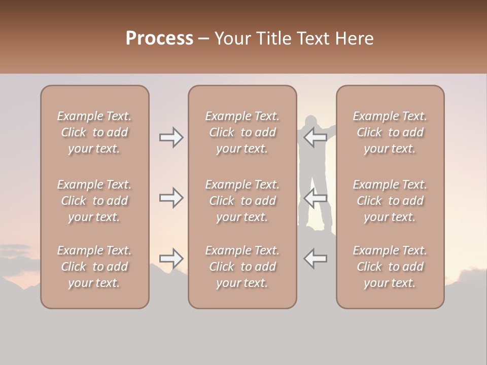 Climb The Mountain And See The Sunset PowerPoint Template