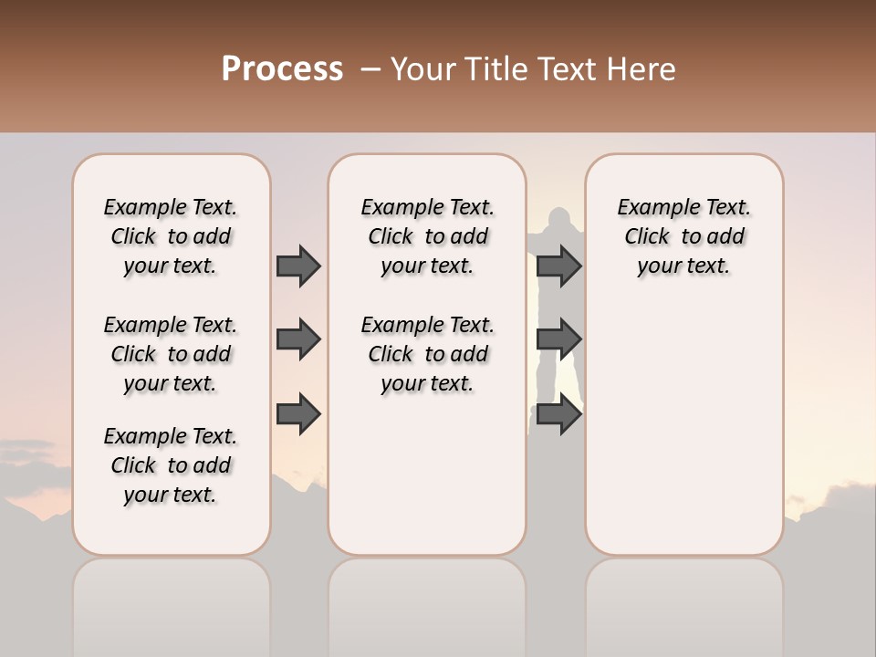 Climb The Mountain And See The Sunset PowerPoint Template