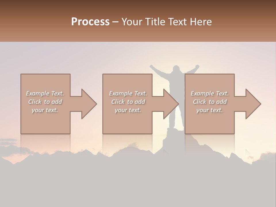 Climb The Mountain And See The Sunset PowerPoint Template