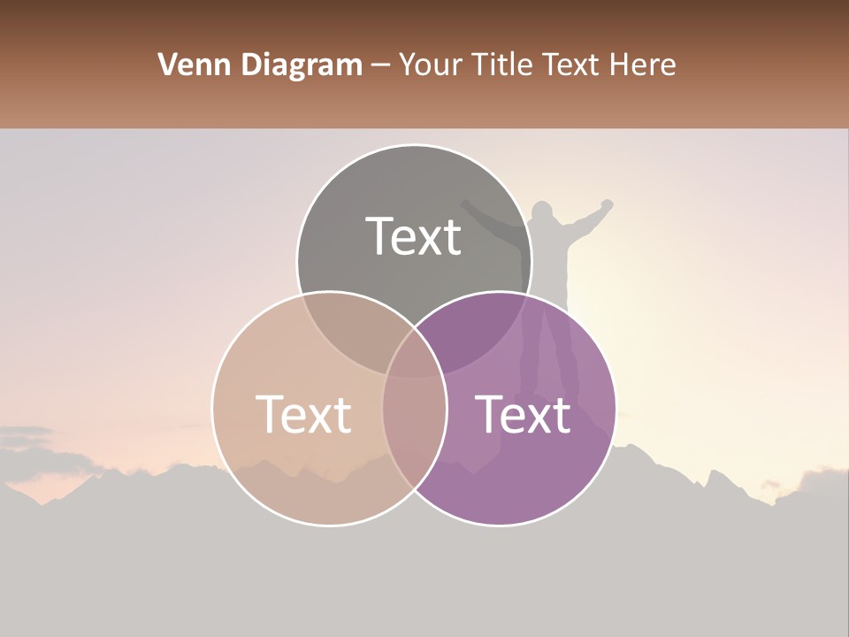 Climb The Mountain And See The Sunset PowerPoint Template