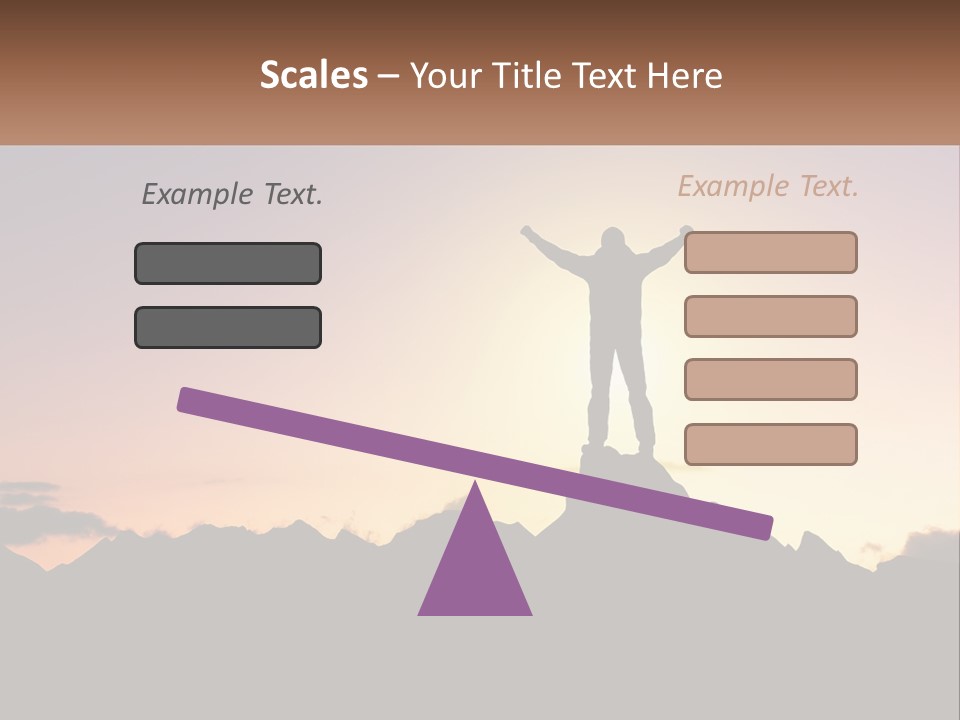 Climb The Mountain And See The Sunset PowerPoint Template